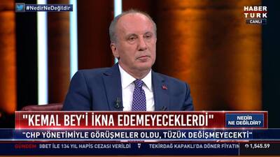 Muharrem İnce Habertürk'te konuştu