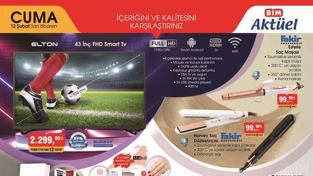 BİM 12 Şubat indirimli ürünler kataloğu