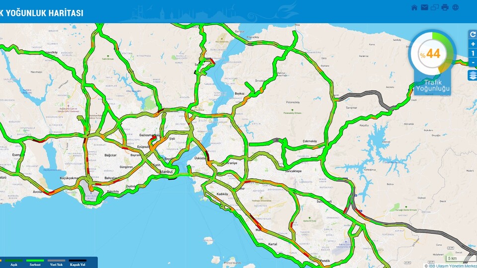 İstanbul trafiğine kar etkisi