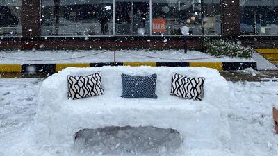 Kardan adam değil, kardan koltuk!