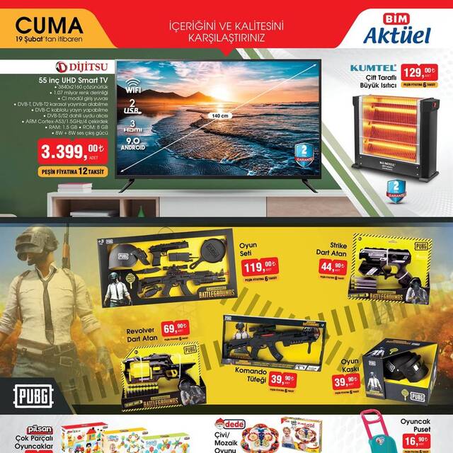 BİM 19 Şubat aktüel ürünler kataloğu