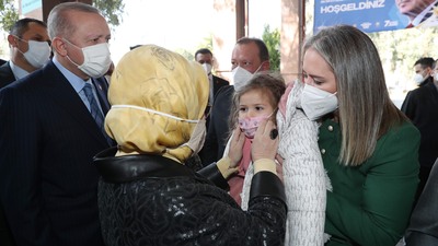 Cumhurbaşkanı Erdoğan ve eşinden Ayda'ya ziyaret