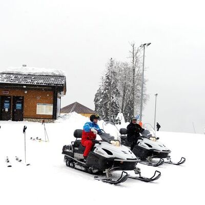 Putin ve Lukaşenko'dan kar motosikletli diplomasi!