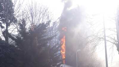 Şişli'de korkutan yangın!