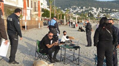 Bodrum'da sahilde oturmak yasak