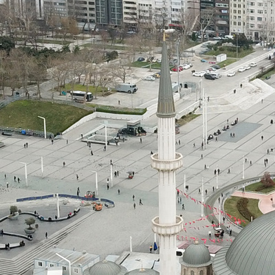 Taksim'de inşaatı süren camide sona geliniyor