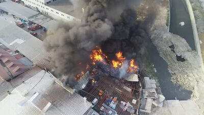 Halkalı'da büyük yangın!