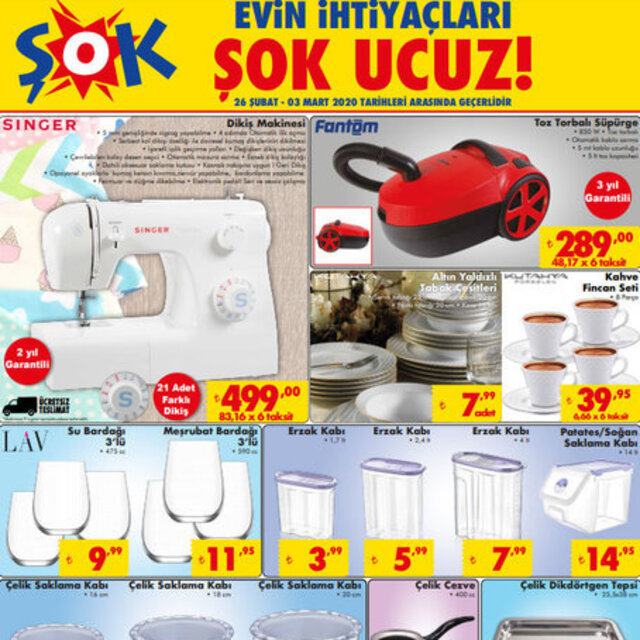 ŞOK 27 Şubat haftanın indirimli ürünleri