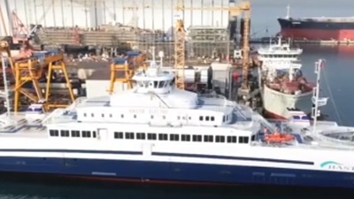 Türkiye'de üretilen dev feribot Norveç'te!