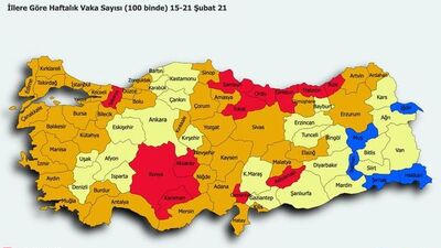 Çok Yüksek riskli şehirler hangileri?