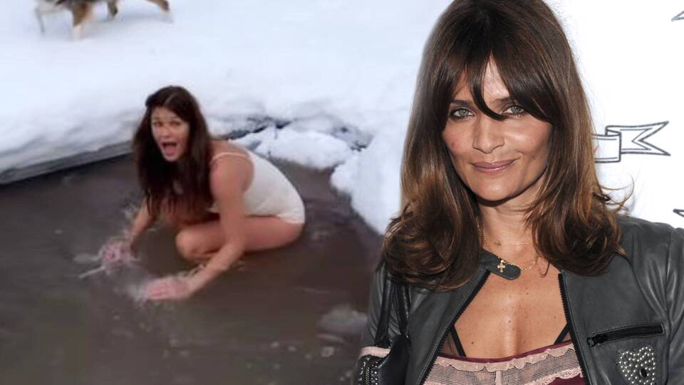 Buz gibi havada suya girdi!