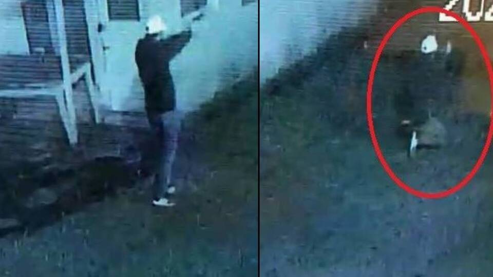 Polis aracına silahlı saldırı kamerada