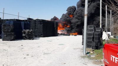 Fabrikada yangın paniğe yol açtı