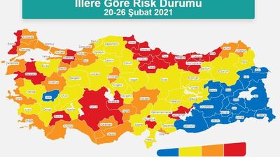 İl il koronavirüs risk haritası