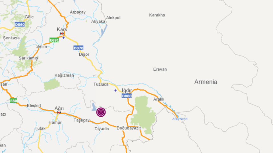 Ağrı'da 4 büyüklüğünde deprem!