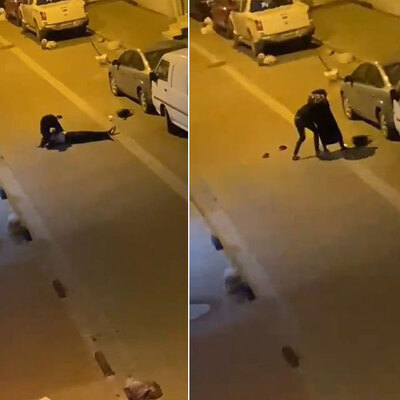 Sokağın ortasında kadına şiddet!