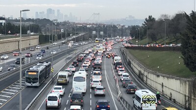 İstanbul'da trafik yoğunluğu!