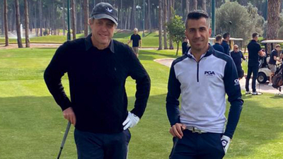 Ünlü aktör, Antalya'da golfte