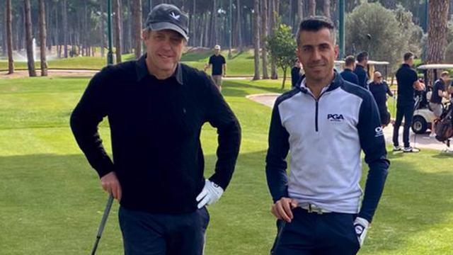 Ünlü aktör, Antalya'da golfte