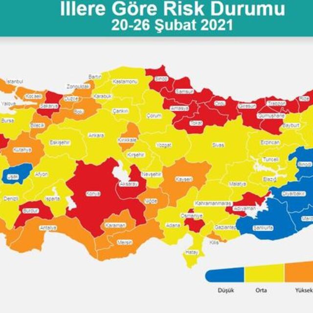En güncel Türkiye risk haritası