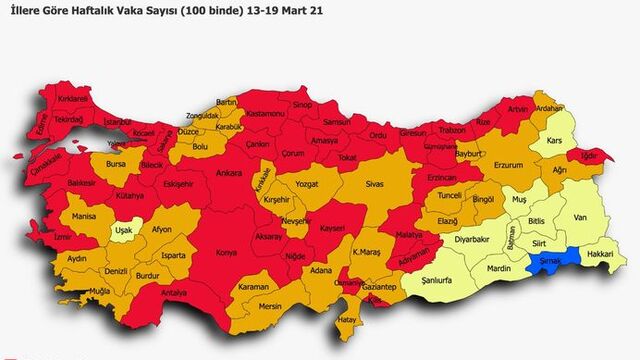 En güncel Türkiye risk haritası