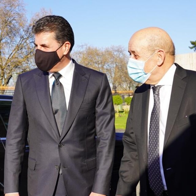 Fransa Dışişleri Bakanı, Barzani ile görüştü