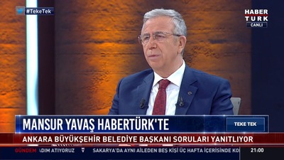 Mansur Yavaş Habertürk TV'de soruları yanıtladı