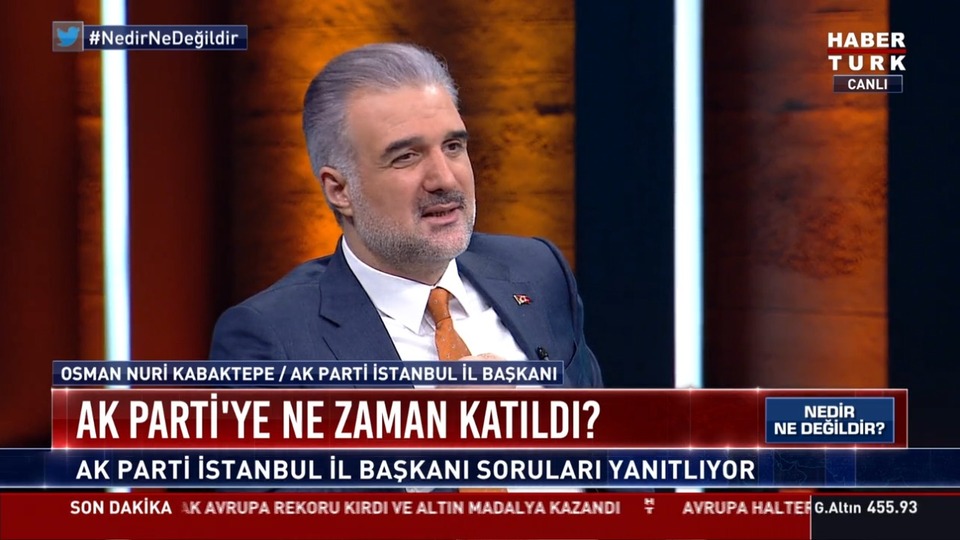 AK Parti İstanbul İl Başkanı Kabaktepe Habertürk TV'de konuştu