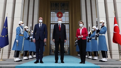 Cumhurbaşkanı Erdoğan'ı ziyaret eden AB heyetinden Türkiye mesajı