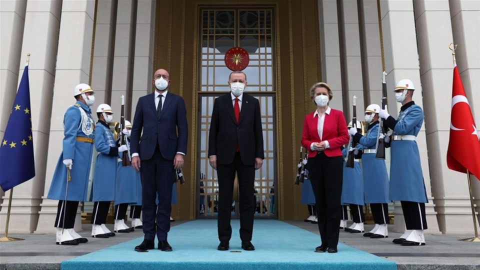 Cumhurbaşkanı Erdoğan'ı ziyaret eden AB heyetinden Türkiye mesajı