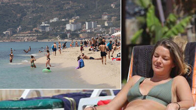 Sahile koştular! Yaza merhaba!