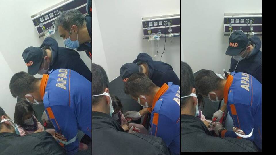 Çocuğun parmağını AFAD kurtardı