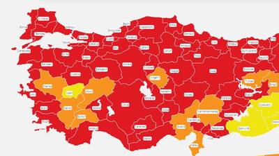 Türkiye koronavirüs risk haritası