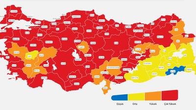 Türkiye koronavirüs risk haritası