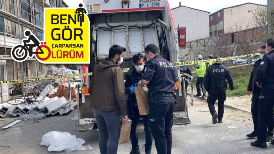 Bir bisikletli daha kamyon kurbanı!