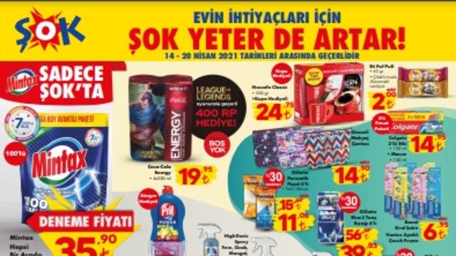 ŞOK 14 Nisan haftanın indirimli ürünleri