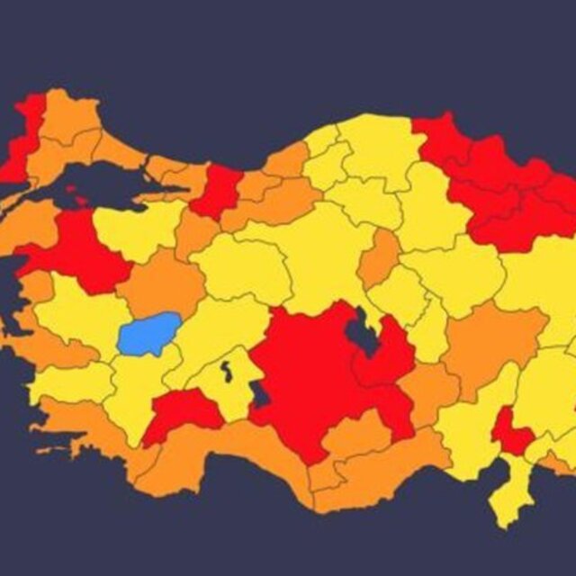 En güncel Türkiye koronavirüs risk haritası