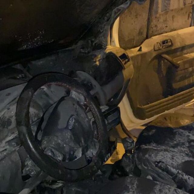İftara yetişmeye çalışırken aracı yandı