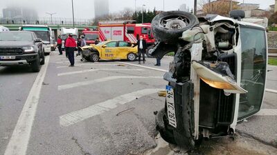 Yan yola girmeye çalıştı, ortalık savaş alanına döndü