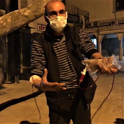 Elinde serum hastaneden kaçtı!