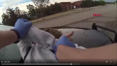 ABD polisinden kadına şiddet