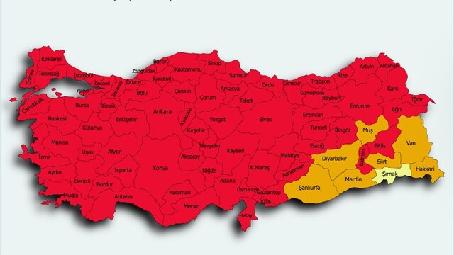 Türkiye koronavirüs risk haritası