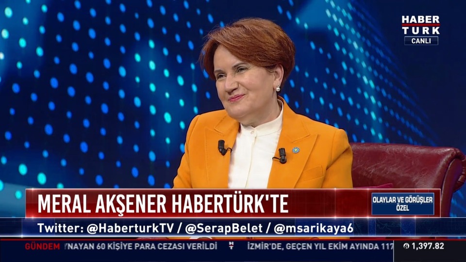 Akşener Habertürk TV'de soruları yanıtladı