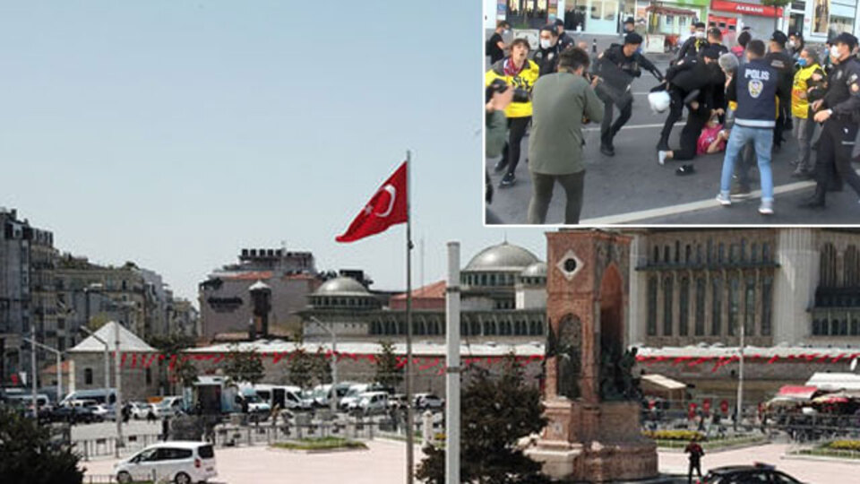 Taksim'e yürümek isteyen gruba gözaltı! Kapanmada 1 Mayıs!