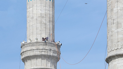Ayasofya'ya ilk mahya