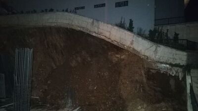 İnşaat temelinde toprak kaydı, 24 daire tahliye edildi