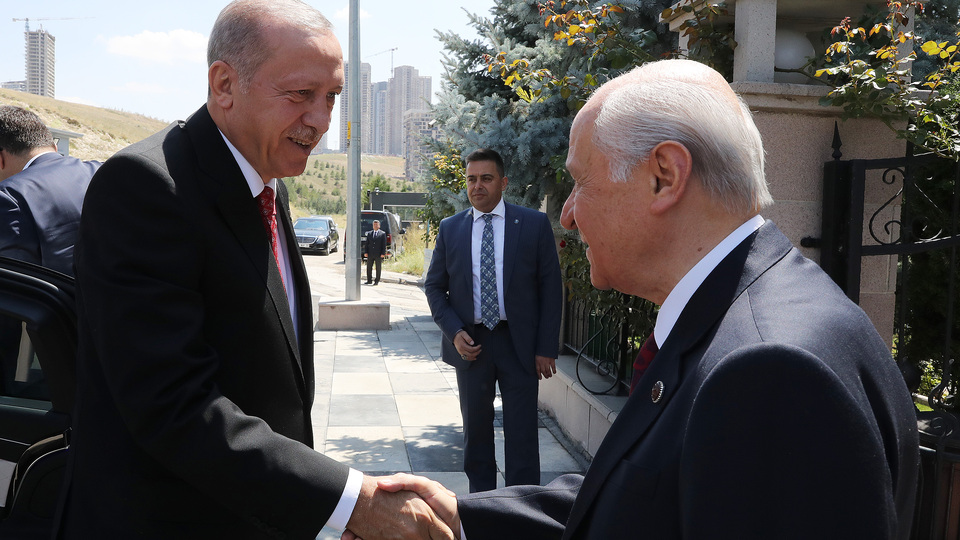 Cumhurbaşkanı Erdoğan, Bahçeli ile görüştü