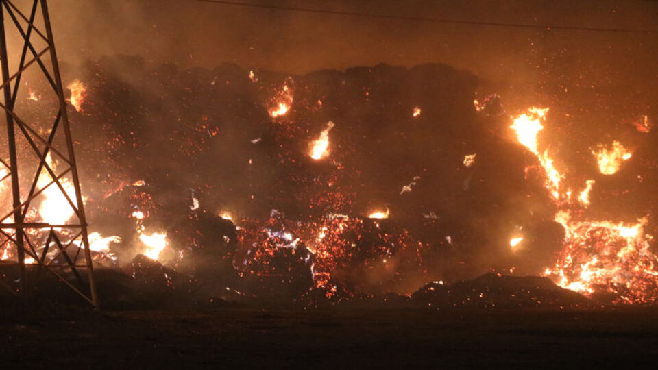 Biyokütle enerji santralinde büyük yangın!