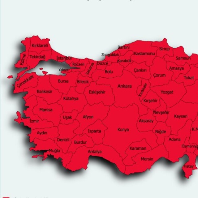 Güncel Türkiye koronavirüs risk haritası
