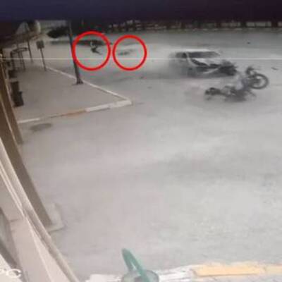 Ters yön dehşeti! Metrelerce havaya uçtular